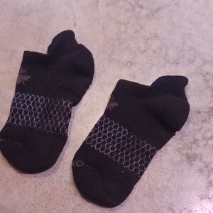 Bombas Black Patterned Ankle Socks